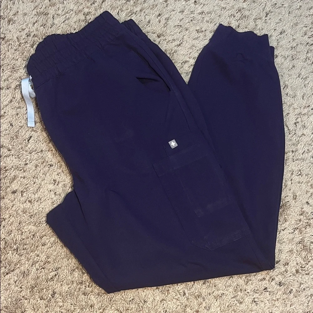 FIGS Zamora Jogger Scrub Pants 11 Pocket Technical Collection- Eggplant - Picture 3 of 11